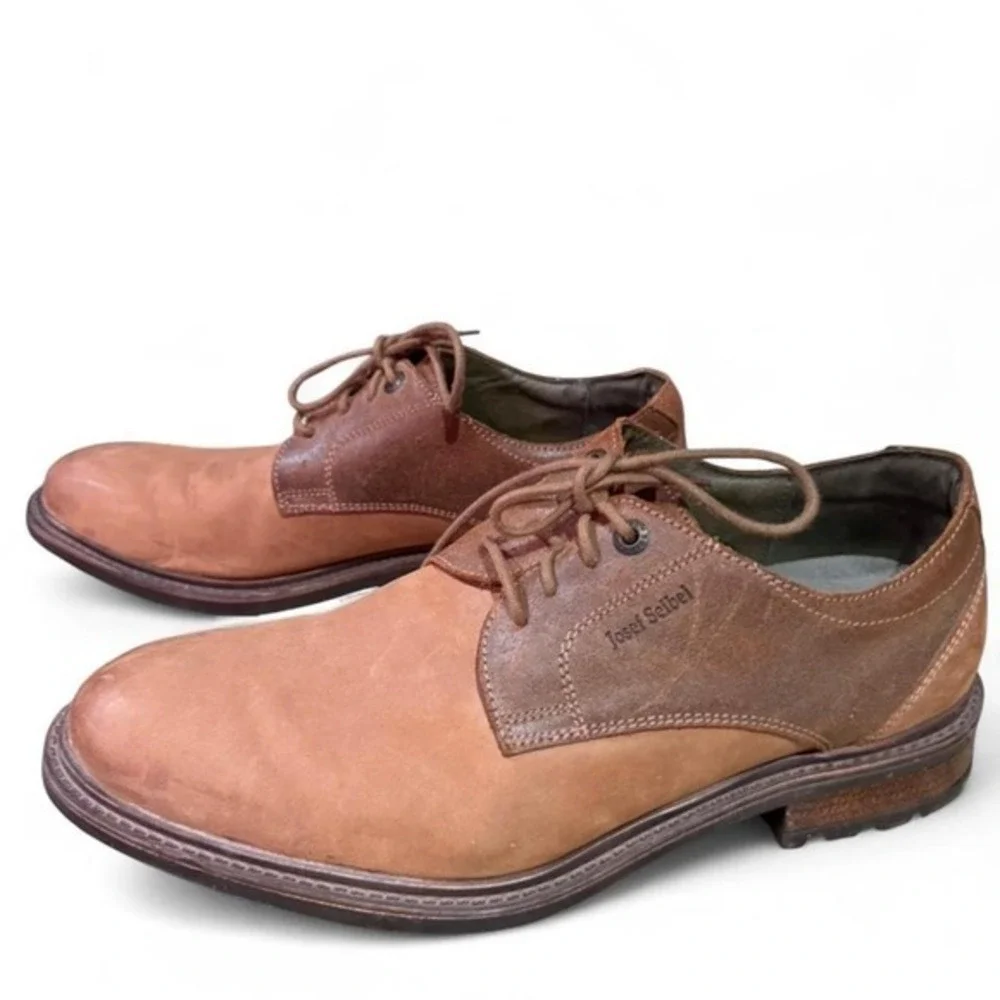 Josef Seibel‎ Brown Leather Oxford Men's Shoes Size 47= 14